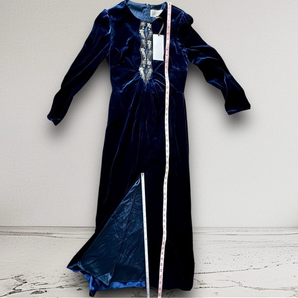 NWT SALONI Jinx C Dress in Navy Stars Embroidery Size 8 - Picture 7 of 17